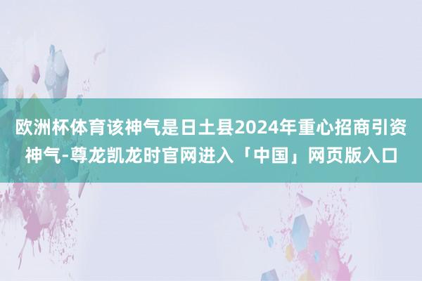 欧洲杯体育该神气是日土县2024年重心招商引资神气-尊龙凯龙时官网进入「中国」网页版入口