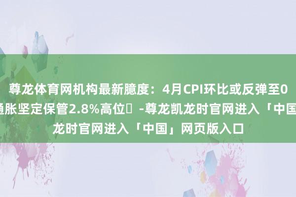 尊龙体育网机构最新臆度：4月CPI环比或反弹至0.25%！中枢通胀坚定保管2.8%高位​-尊龙凯龙时官网进入「中国」网页版入口