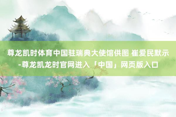 尊龙凯时体育中国驻瑞典大使馆供图 崔爱民默示-尊龙凯龙时官网进入「中国」网页版入口
