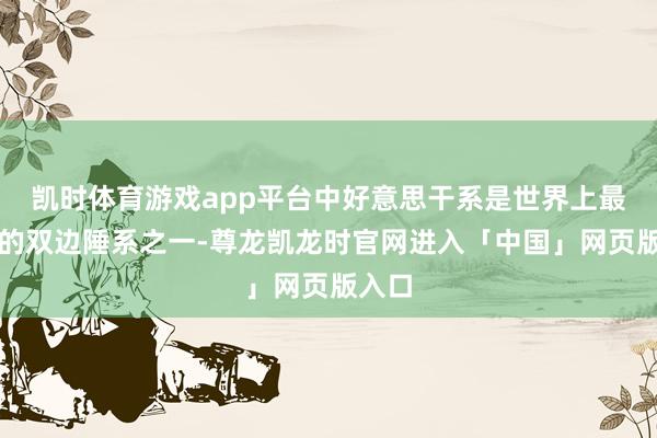 凯时体育游戏app平台中好意思干系是世界上最迫切的双边陲系之一-尊龙凯龙时官网进入「中国」网页版入口