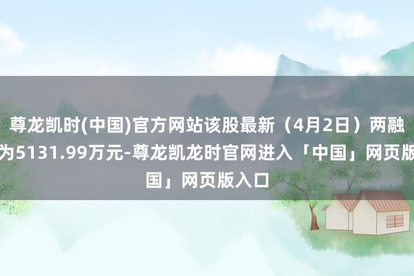 尊龙凯时(中国)官方网站该股最新（4月2日）两融余额为5131.99万元-尊龙凯龙时官网进入「中国」网页版入口